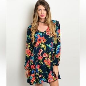 PINK OWL Floral Flowy Fit Dress Size L